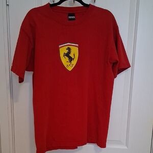 Ferrari Red T-Shirt with Iconic Logo